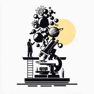 The Blackround Society style, Midjourney V7: editorial illustration for popular scientific magazine cover