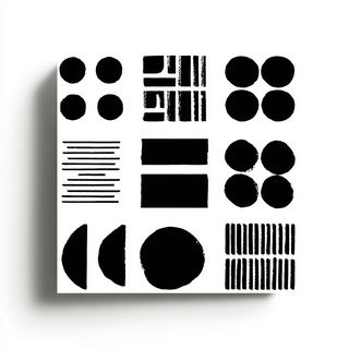 The Blackround Society style, Midjourney V7: creative pattern composition