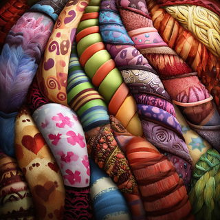Giantletteria style, Midjourney V7: creative pattern composition