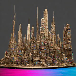 Celskin Cabinet style, Midjourney V7: megacity with futuristic bioarchitecture