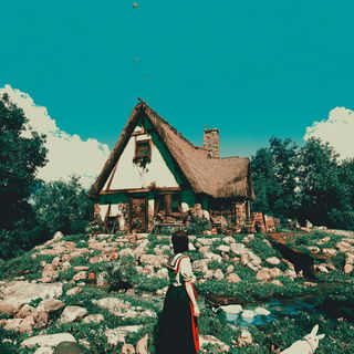 Cinemadance style, Midjourney V7: retro fairy-tale illustration