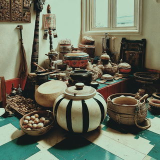 Cinemadance style, Midjourney V7: traditional folk art