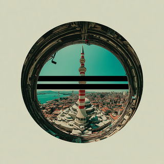 Cinemadance style, Midjourney V7: bold minimalist logo design for Istanbul city municipal services