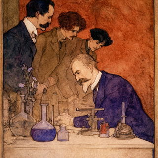 Robeblazon style, Midjourney V7: editorial illustration for popular scientific magazine cover