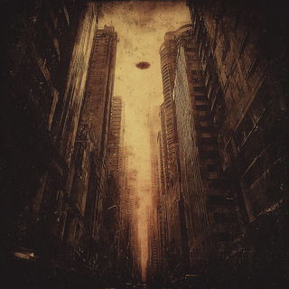 Vaporgrave style, Midjourney V7: megacity with futuristic bioarchitecture