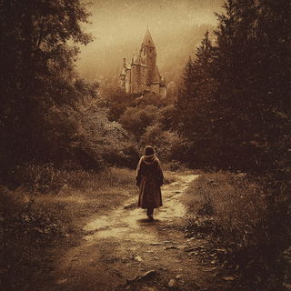 Vaporgrave style, Midjourney V7: retro fairy-tale illustration