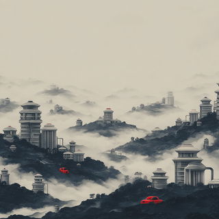 Voidbank Serigraphy style, Midjourney V7: megacity with futuristic bioarchitecture