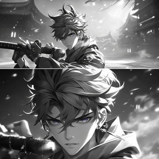 Voidbank Serigraphy style, Midjourney V7: black-and-white manga comic strip