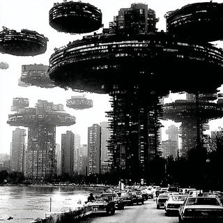 Fungifilm style, Midjourney V7: megacity with futuristic bioarchitecture