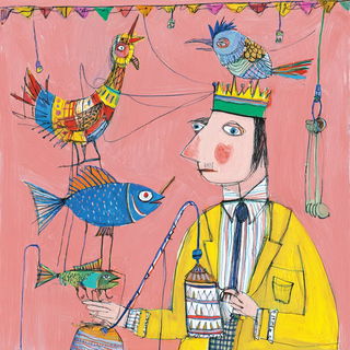Crayon Contraption style, Midjourney V7: traditional folk art