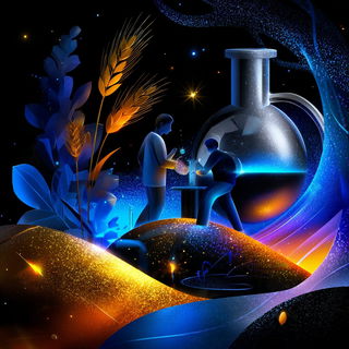 Chromadye Biomechanics style, Midjourney V7: editorial illustration for popular scientific magazine cover
