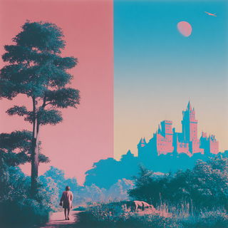 Glazepunk style, Midjourney V7: retro fairy-tale illustration