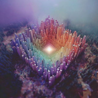 Chromacloud Cinema style, Midjourney V7: abstract 3D render