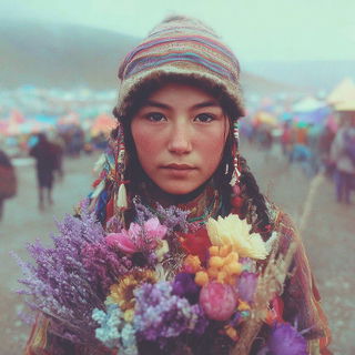 Chromacloud Cinema style, Midjourney V7: traditional folk art