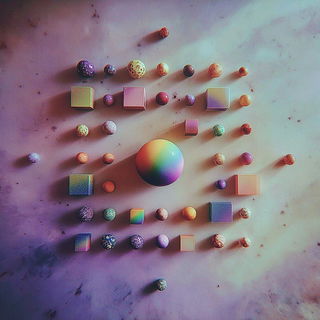Chromacloud Cinema style, Midjourney V7: creative pattern composition