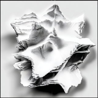 Redbrick Isoplex style, Midjourney V7: abstract 3D render
