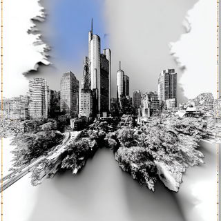 Redbrick Isoplex style, Midjourney V7: megacity with futuristic bioarchitecture