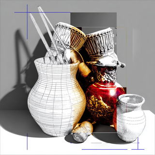 Redbrick Isoplex style, Midjourney V7: traditional folk art