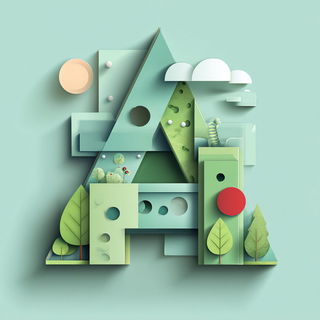 Karstmint style, Midjourney V7: abstract 3D render