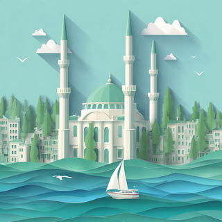 Karstmint style, Midjourney V7: bold minimalist logo design for Istanbul city municipal services