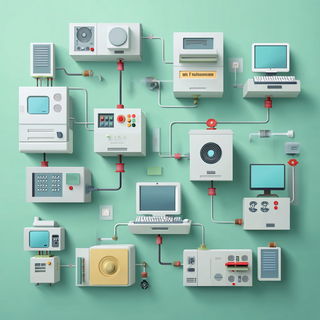 Karstmint style, Midjourney V7: technical infrastructure blueprint schematics