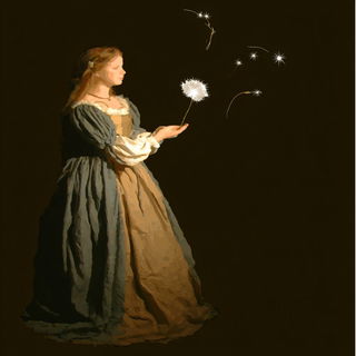 Grit Baroque Portraiture style, Midjourney V7: retro fairy-tale illustration