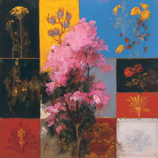 Baroquechromia style, Midjourney V7: creative pattern composition