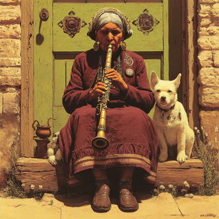 Ramspire Pastoral style, Midjourney V7: traditional folk art