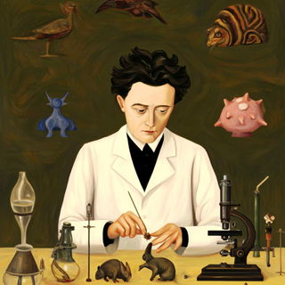Floralbird Collage style, Midjourney V7: editorial illustration for popular scientific magazine cover