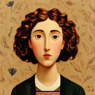 Floralbird Collage style, Midjourney V7: photographic portrait of female protagonist