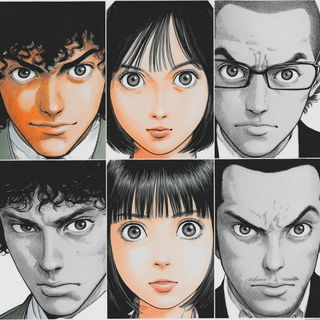 Letterpress Windcut style, Midjourney V7: black-and-white manga comic strip