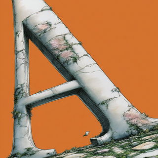 Letterpress Windcut style, Midjourney V7: typographic composition with large letters