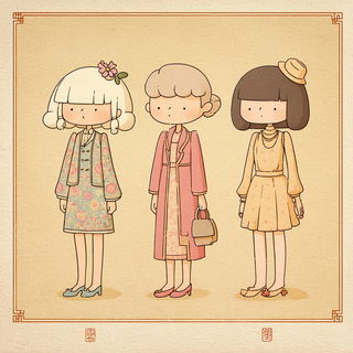 Opticuddle style, Midjourney V7: haute-couture fashion outfit