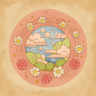 Opticuddle style, Midjourney V7: creative pattern composition