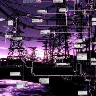 Chromacollagism style, Midjourney V7: technical infrastructure blueprint schematics
