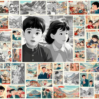 Lotus Masonry style, Midjourney V7: black-and-white manga comic strip