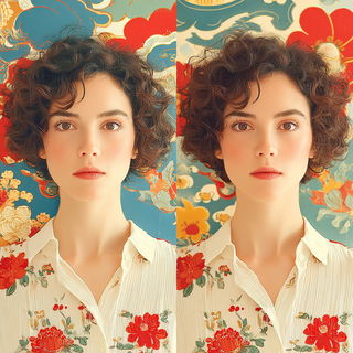 Lotus Masonry style, Midjourney V7: photographic portrait of female protagonist