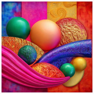 Chromaskin Masque style, Midjourney V7: abstract 3D render