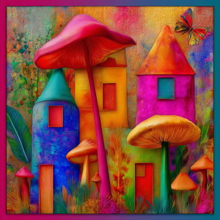 Chromaskin Masque style, Midjourney V7: retro fairy-tale illustration