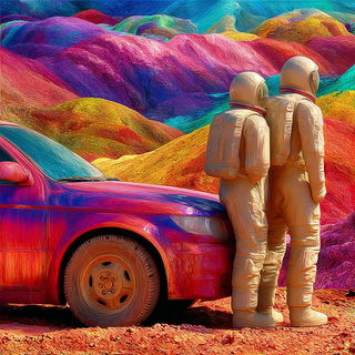 Chromaskin Masque style, Midjourney V7: cinematic shot from sci-fi movie