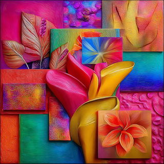 Chromaskin Masque style, Midjourney V7: creative pattern composition