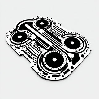 Ink Heraldry style, Midjourney V7: abstract 3D render