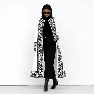 Ink Heraldry style, Midjourney V7: haute-couture fashion outfit