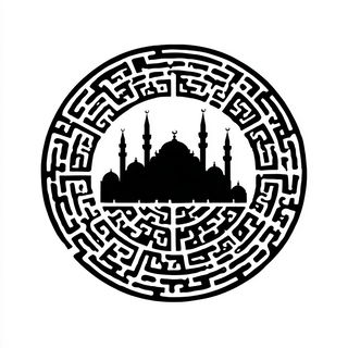 Ink Heraldry style, Midjourney V7: bold minimalist logo design for Istanbul city municipal services