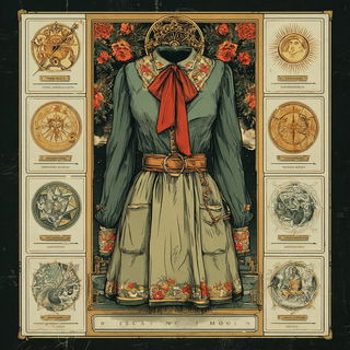 Forgehalo style, Midjourney V7: haute-couture fashion outfit