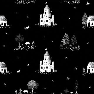Starglass Littoralism style, Midjourney V7: retro fairy-tale illustration
