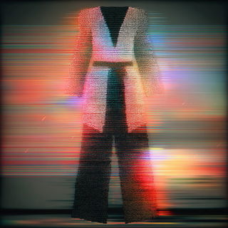 Scantrader style, Midjourney V7: haute-couture fashion outfit