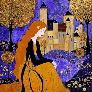 Celestitch style, Midjourney V7: retro fairy-tale illustration