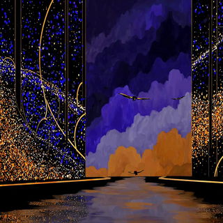 Celestitch style, Midjourney V7: cinematic shot from sci-fi movie
