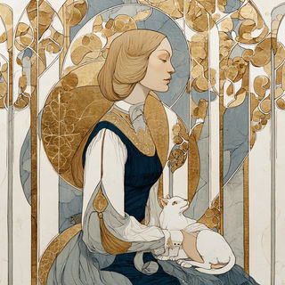 Vernal Haloicon style, Midjourney V7: retro fairy-tale illustration